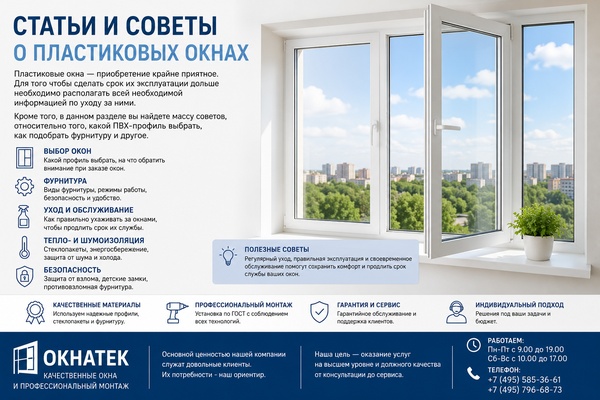 Статьи и советы о пластиковых окнах: как выбирать, использовать и обслуживать оконные конструкции